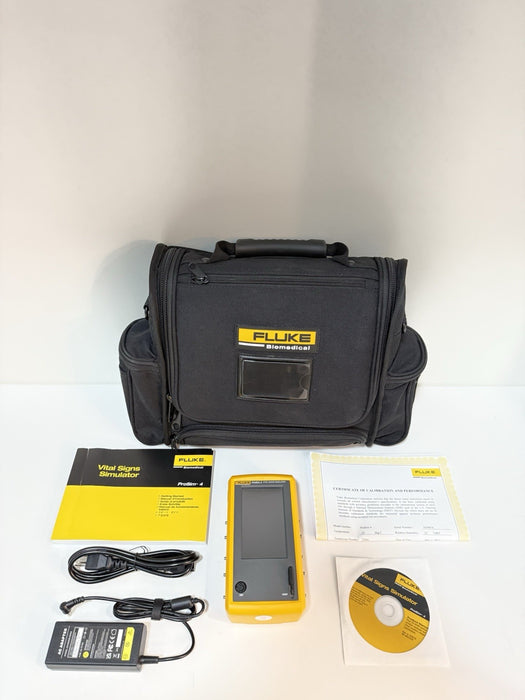 FLUKE PROSIM 4 VITAL SIGNS SIMULATOR WITH BAG & CERTIFICATE TESTED