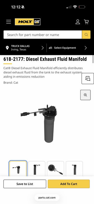 CAT 618-2177 DIESEL EXHAUST FLUID MANIFOLD