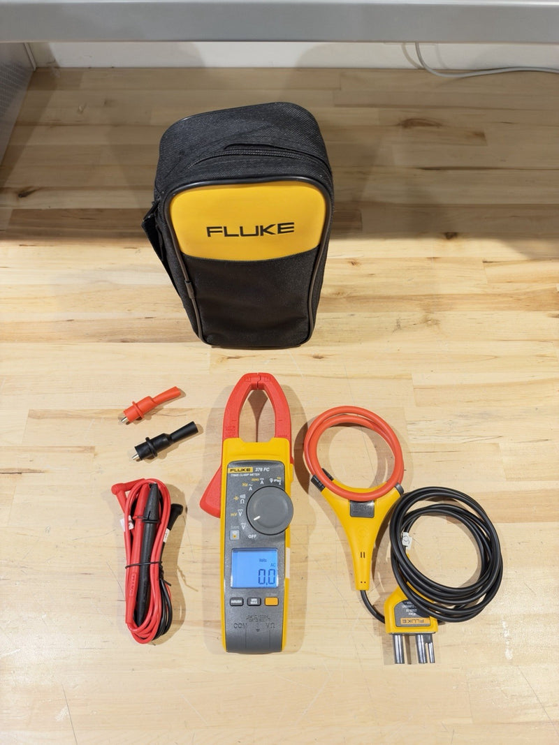 FLUKE 376FC WIRELESS TRUE RMS AC/DC CLAMP METER W/LEADS - SHIPS FAST CAL 2026