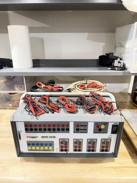 MEGGER MPRT8430 PROTECTIVE RELAY TESTING SYSTEM & TOUCHVIEW INTERFACE & LEADS