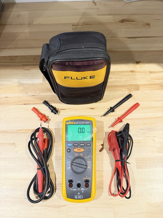 FLUKE 1507 INSULATION MULTIMETER W/ LEADS & CLIPS - SHIPS FAST