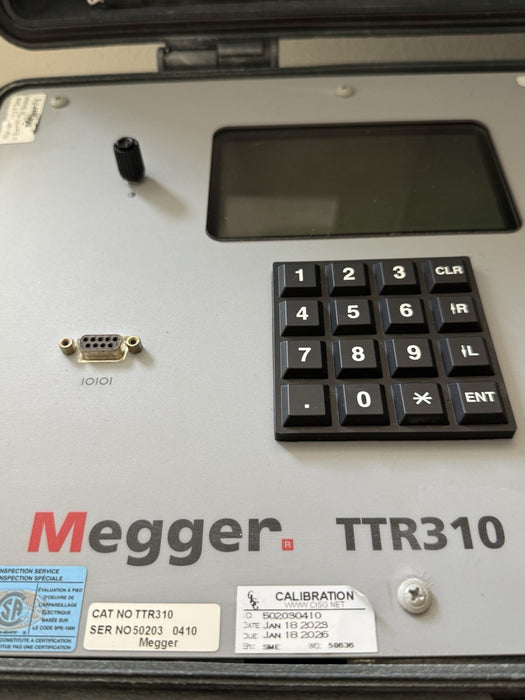 MEGGER TTR310 THREE PHASE TRANSFORMER TURNS RATIO TESTER CALIBRATED 2026