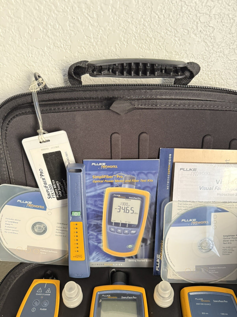FLUKE FTK1300 SIMPLIFIBER PRO KIT WITH ACCESSORIES & BAG
