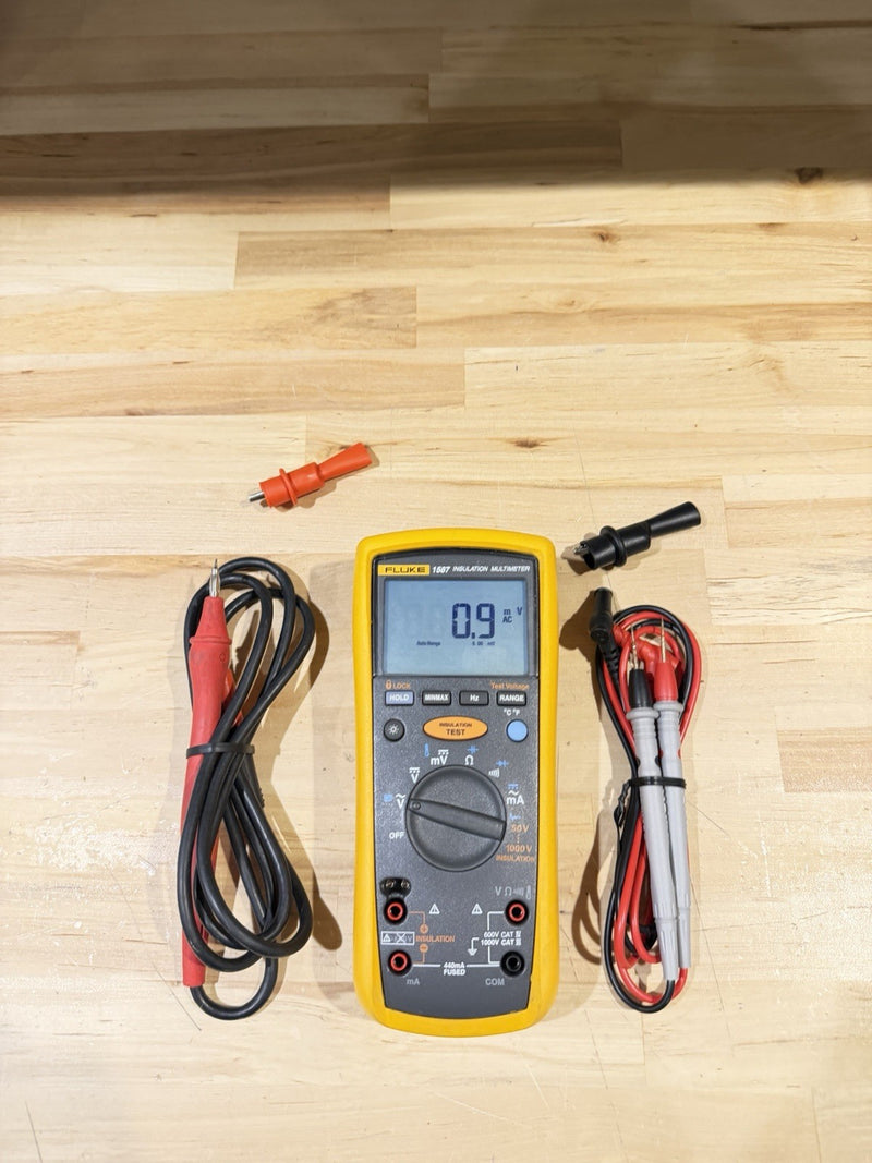FLUKE 1587 DIGITAL INSULATION TESTER KIT W LEADS - SHIPS FAST