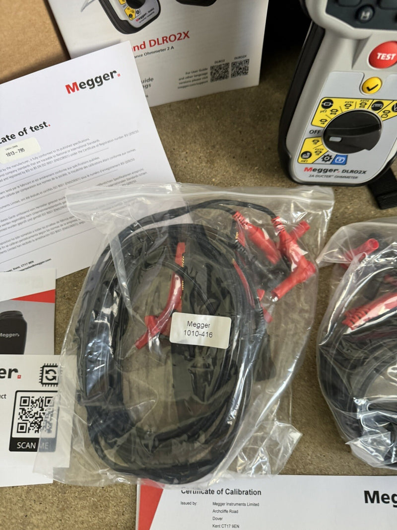 MEGGER DLRO2X DUCTER LOW RESISTANCE OHMMETER & DATA STORAGE