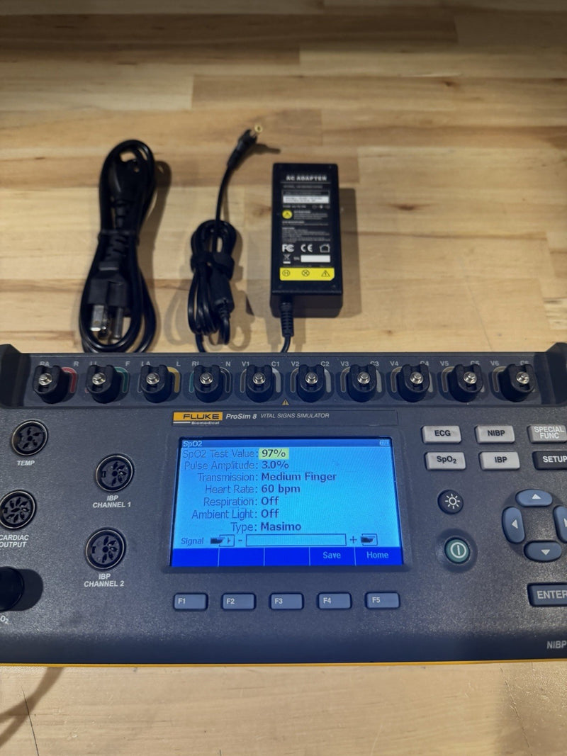 FLUKE BIOMEDICAL PROSIM 8 & SPOT SPO2 MODULE KIT TESTED