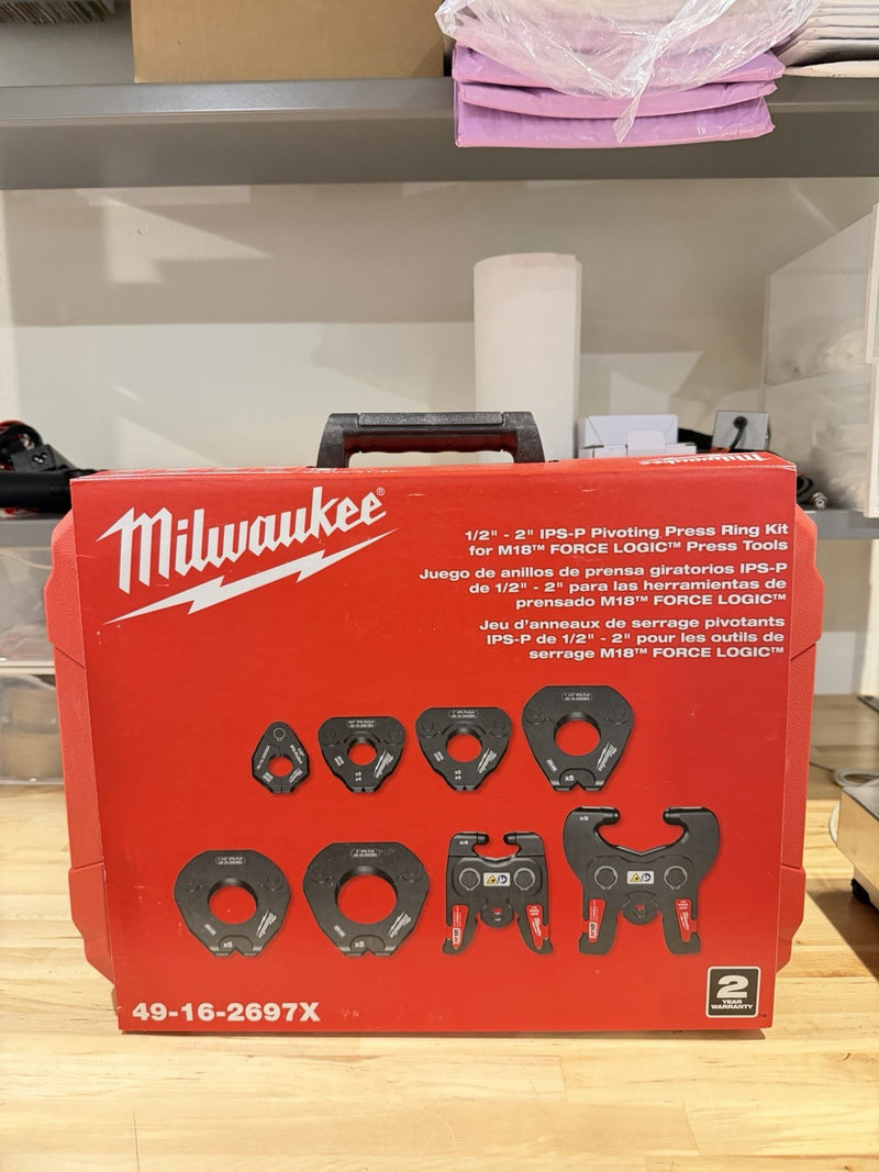 MILWAUKEE 49-16-2697X 1/2”-2” IPS-P PIVOTING PRESS RING KIT