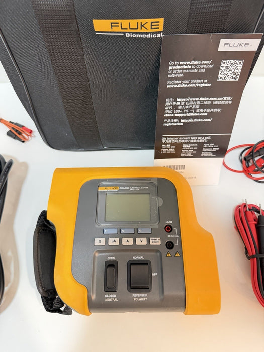 FLUKE BIO MEDICAL ESA609 ELECTRICAL SAFETY ANALYZER WITH ACCESSORIES NEW