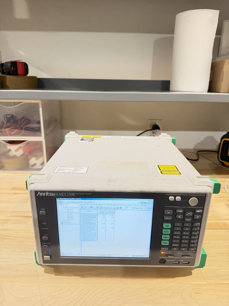 ANRITSU MD1230B DATA QUALITY ANALYZER WITH MU120118B & MU120122A MODULE