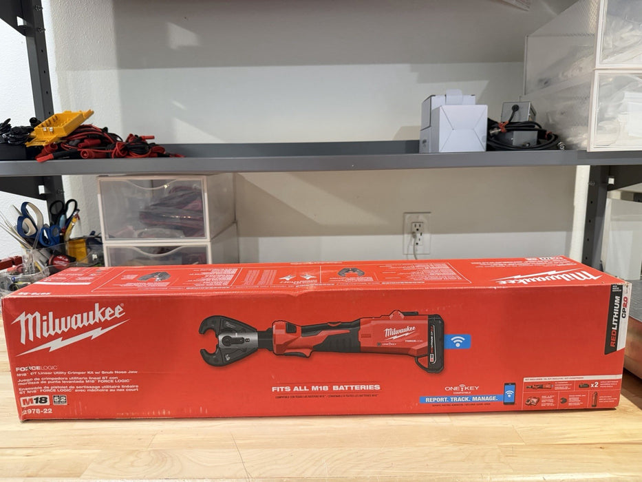 MILWAUKEE 2978-22 M18 18V 6T LINEAR UTILITY CRIMPER KIT WITH BATTERY & CHARGER