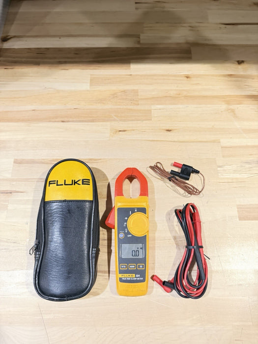 FLUKE 324 TRUE-RMS CLAMP METER WITH LEADS & CASE