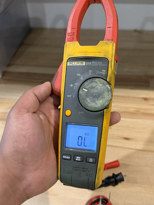 FLUKE 375 TRMS CLAMP METER W/ LEADS & CLIPS (SHIPS FAST)