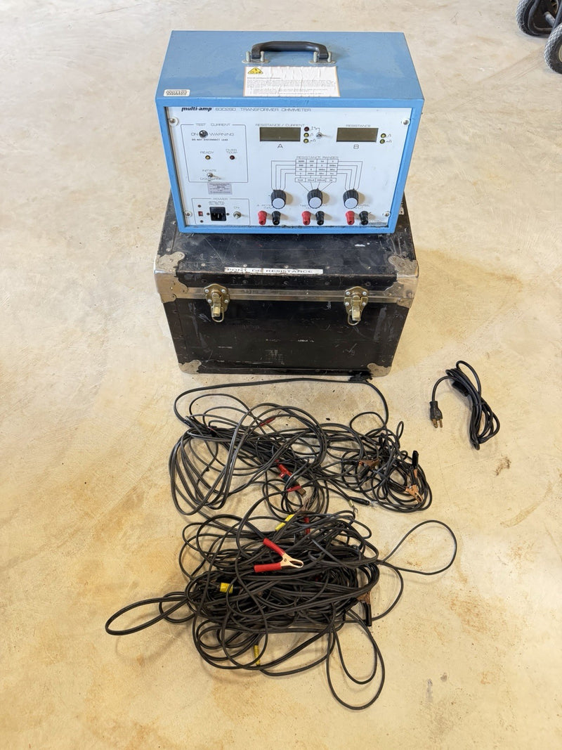 MULTI-AMP 830280 MEGGER TRANSFORMER OHMM 5A WINDING RESISTANCE TESTER