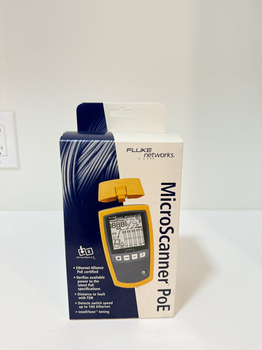 FLUKE NETWORKS MICRO-SCANNER NETWORK CABLE & POE TESTER (NEW) - FREE SHIPPING