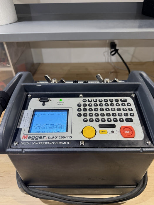 MEGGER DLRO 200-115 DIGITAL LOW RESISTANCE OHMMETER (CALIBRATED 2025) SHIPS FREE