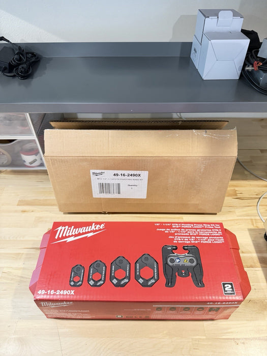 MILWAUKEE 49-16-2490X 1/2"- 1-1/4" CTS-V PIVOTING PRESS RING KIT (NEW SEALED)
