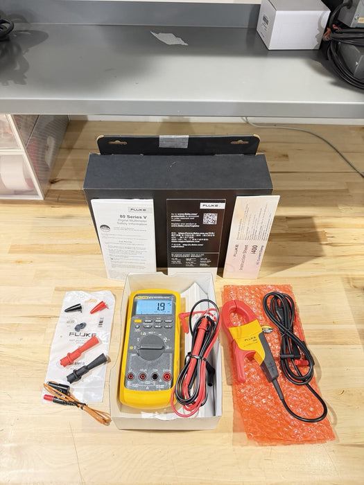 FLUKE 87V/IMSK INDUSTRIAL MULTIMETER SERVICE KIT WITH I400 AC CURRENT CLAMP