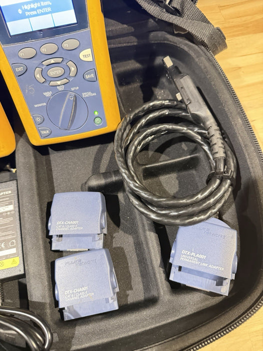 FLUKE DTX-1200 CABLE ANALYZER KIT W ACCESSORIES (TESTED) SHIPS FREE