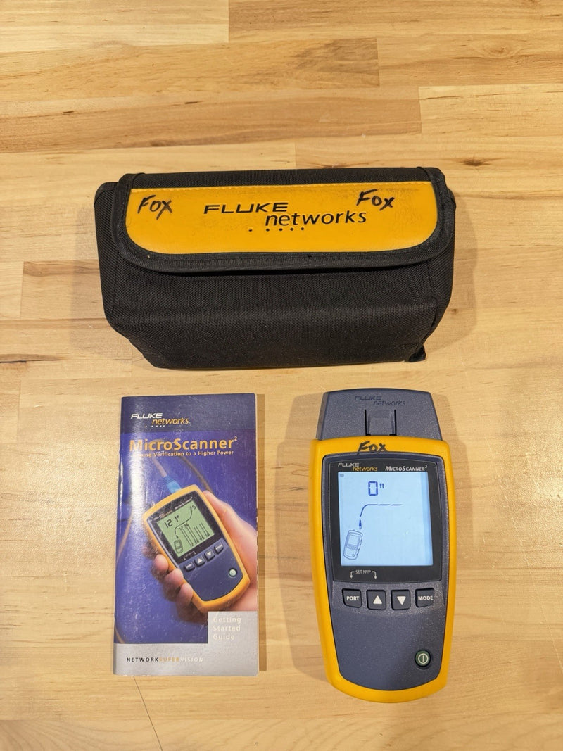 FLUKE NETWORKS MICROSCANNER 2 WITH BAG & MANUAL