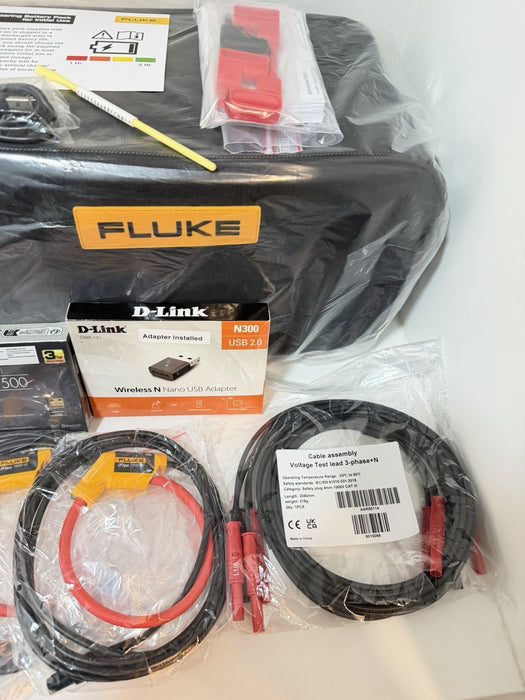 FLUKE 1738 POWER LOGGER KIT 3 PHASE W/ACCESSORIES/CALIBRATED 2026 NEW SHIPS FREE