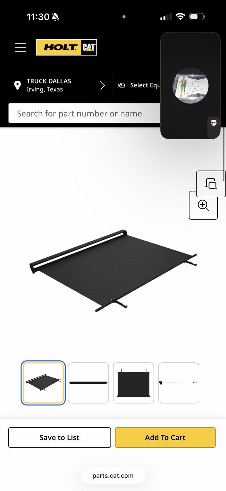 CAT 488-6503 CAB CANOPY SCREEN