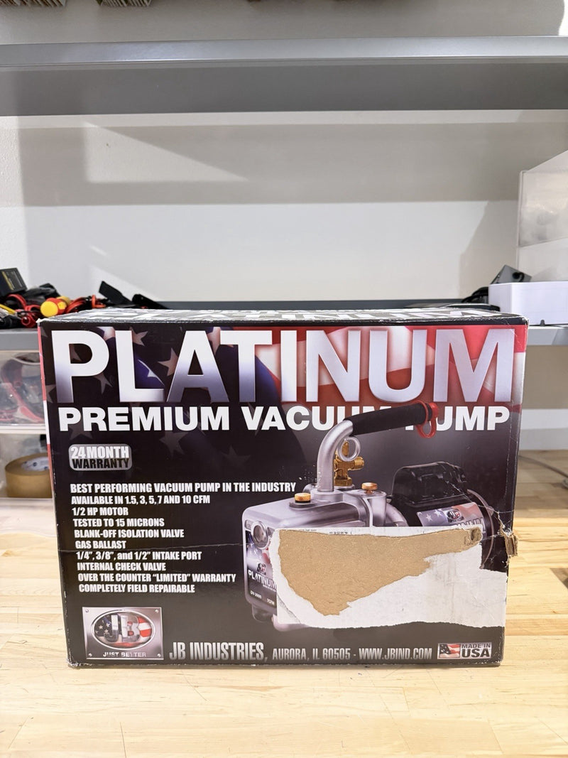 JB INDUSTRIES DV-85N VACUMM PUMP 3 CFM 15 MICRON 120V AC 1RK24 (NEW SEALED)