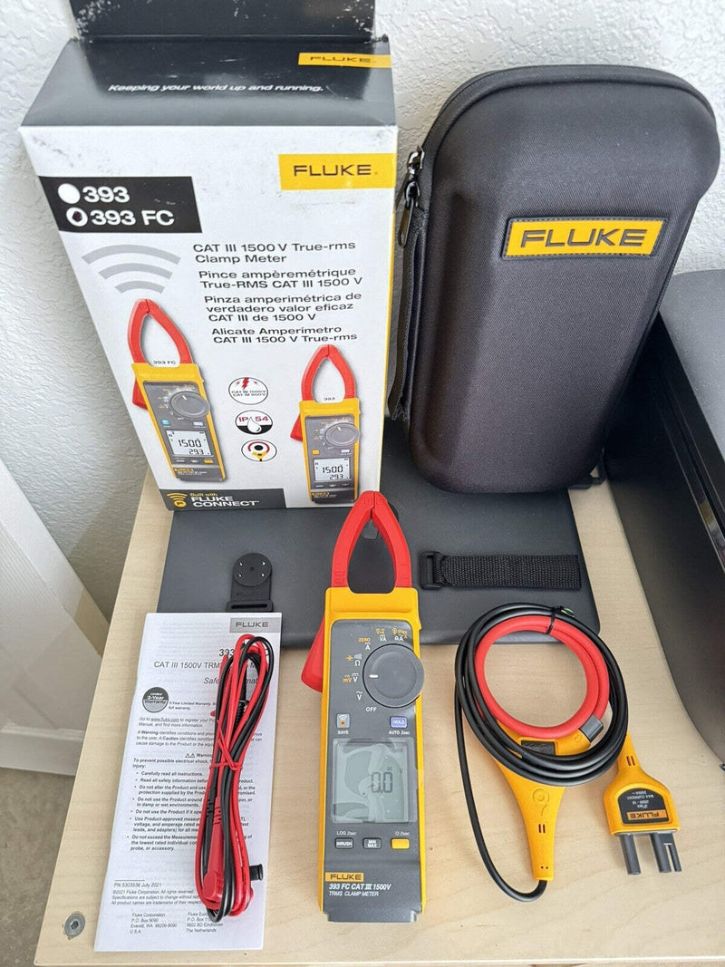 FLUKE 393 FC CAT III 1500 V TRUE-RMS CLAMP METER