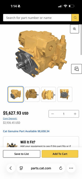 CAT 20R-2943 PISTON PUMP (NEW FACTORY SEALED) FREE SHIPPING -GENUINE OEM