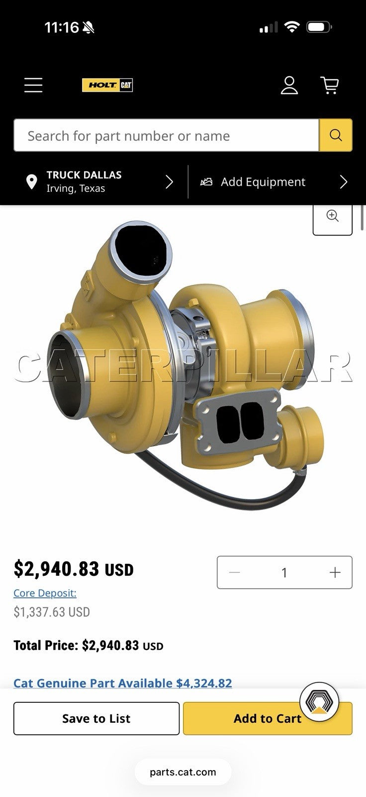 CAT 10R-9756 TURBOCHARGER (NEW SEALED) - GENUINE OEM / SHIPS FREE