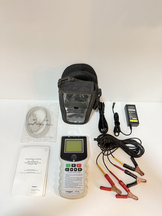 MEGGER TTR20 TRANSFORMER TURN-RATIO TEST SET WITH LEADS & BAG