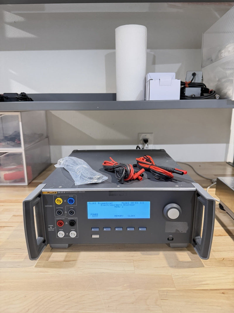 FLUKE BIOMEDICAL QA-ES III ELECTROSURGERY ANALYZER W/LEADS (TESTED)FREE SHIPPING