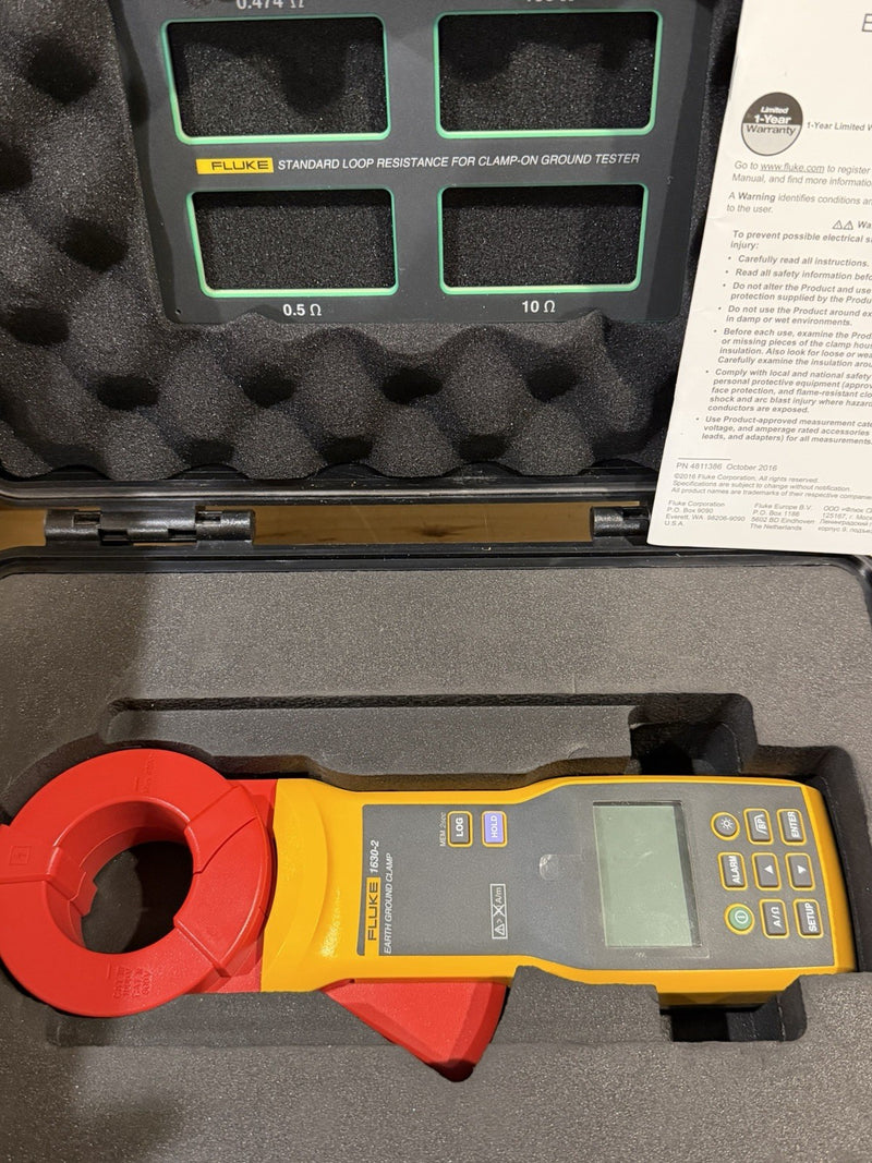 FLUKE 1630-2 FC EARTH GROUND CLAMP FREE SHIPPING (NEW FACTORY SEALED)