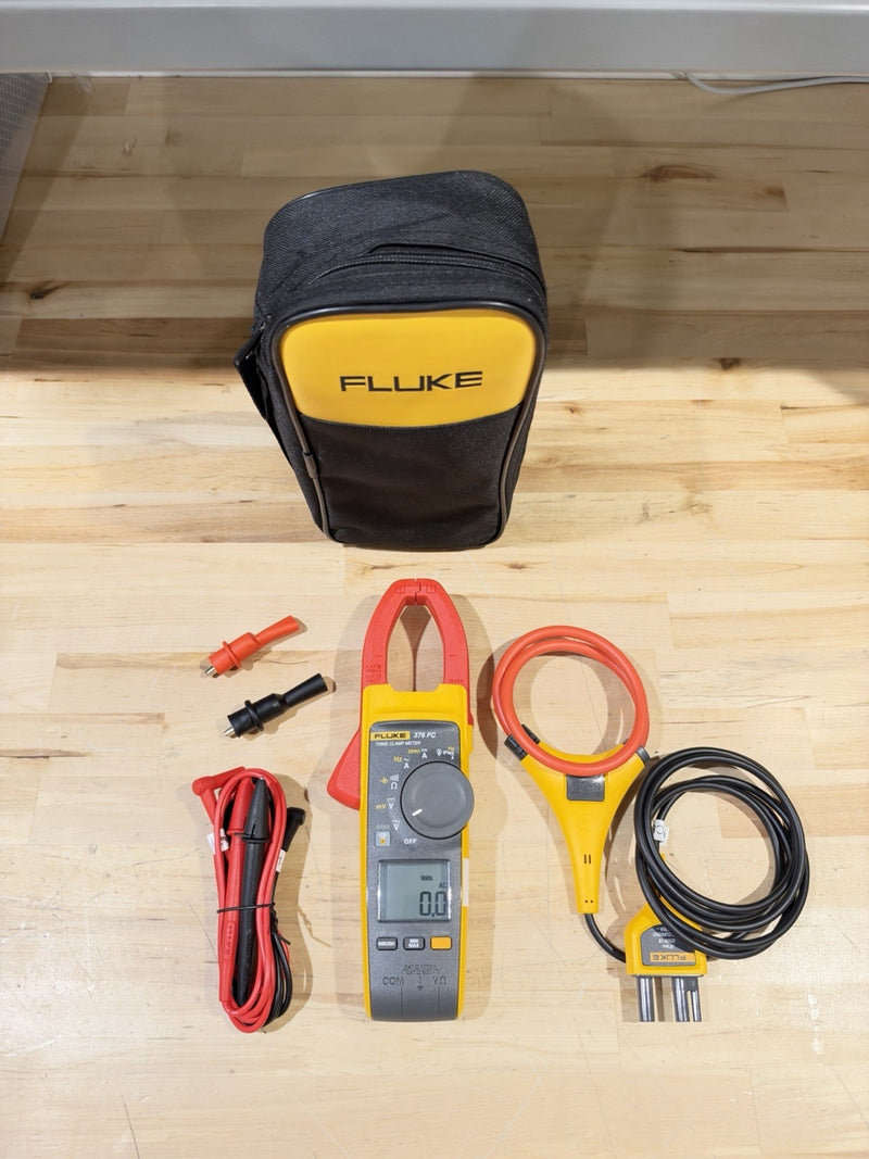 FLUKE 376FC WIRELESS TRUE RMS AC/DC CLAMP METER W/LEADS - SHIPS FAST CAL 2026