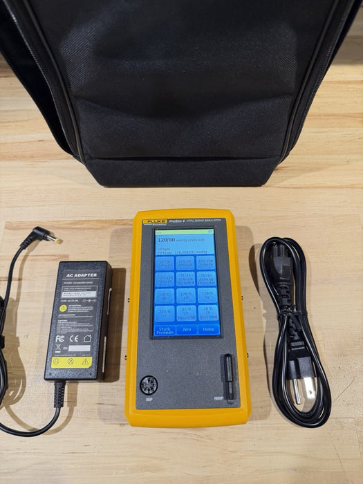 FLUKE PROSIM 4 VITAL SIGNS & ECG SIMULATOR W/ BAG & CHARGER (TESTED) SHIPS FREE