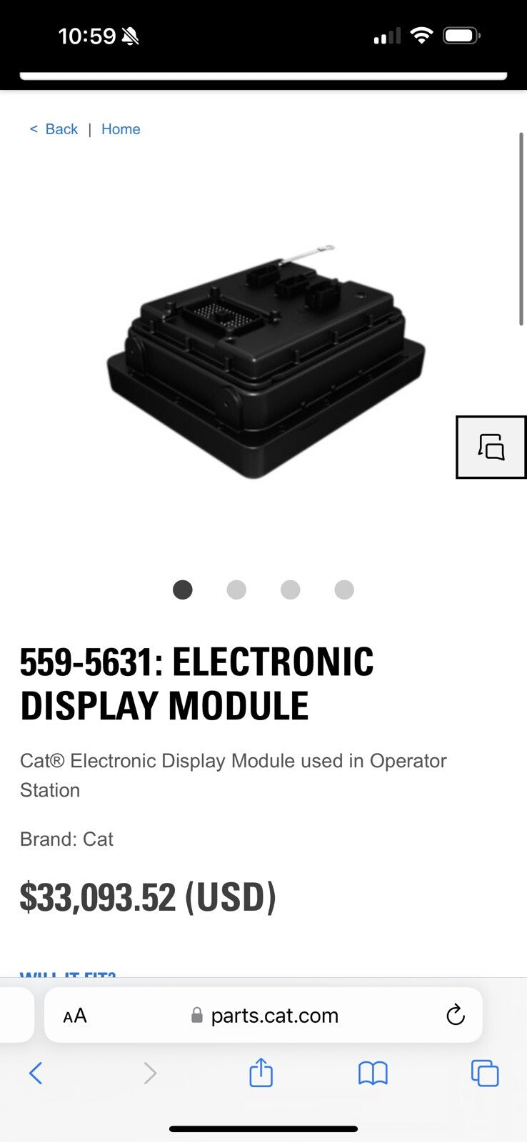 CAT 559-5631 ELECTRONIC DISPLAY MODULE