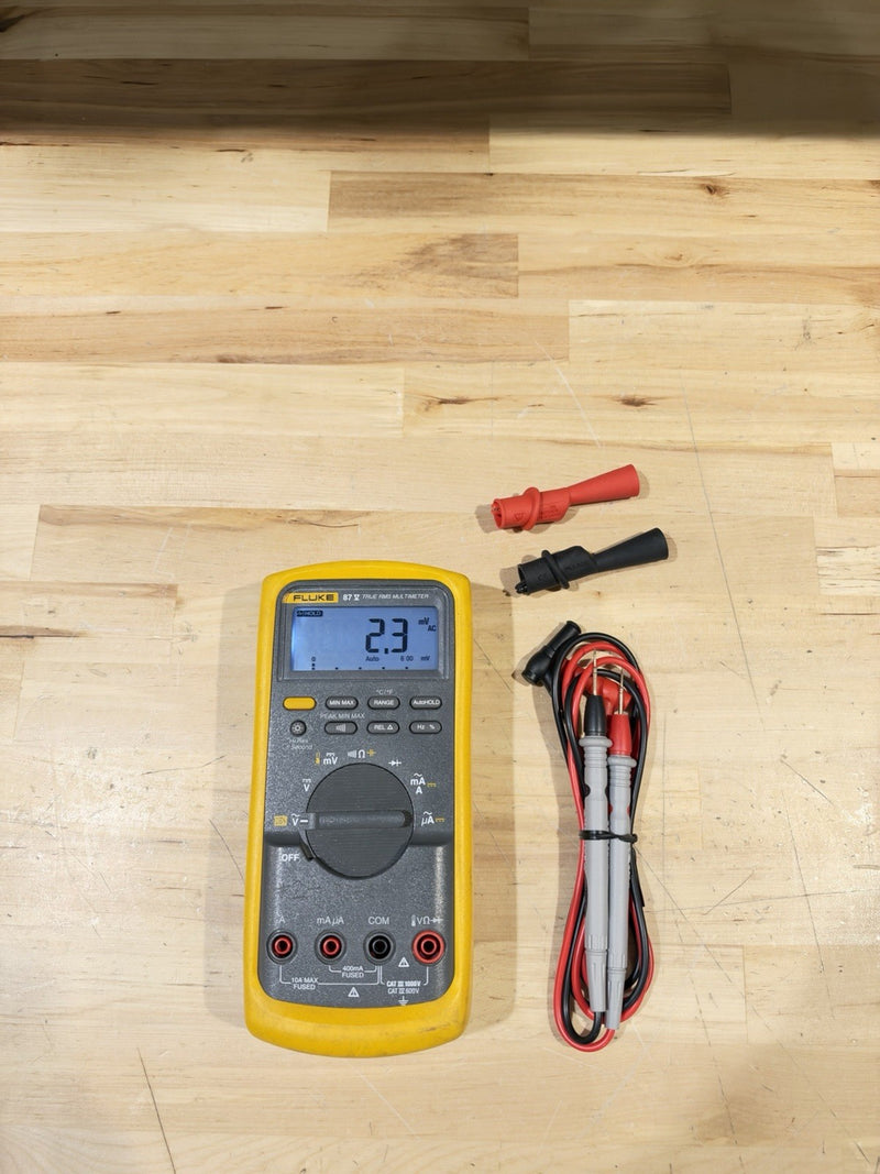 FLUKE 87V TRUE RMS MULTIMETER W/ LEADS (TESTED) SHIPS FAST