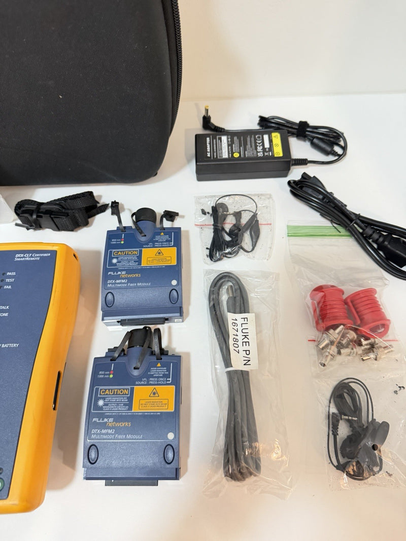 FLUKE NETWORKS DTX-CLT CERTIFIBER OLTS TESTER KIT W/DTX-MFM2 (TESTED)SHIPS FREE