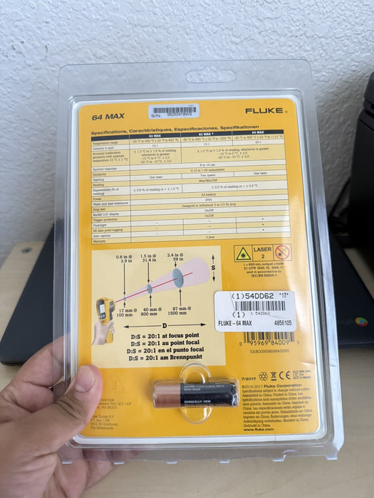 FLUKE 64 MAX INFRARED THERMOMETER NEW