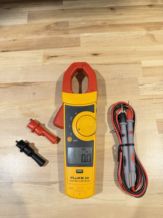 FLUKE 335 TRMS CLAMP METER W/ LEADS & CLIPS (TESTED) SHIPS FAST