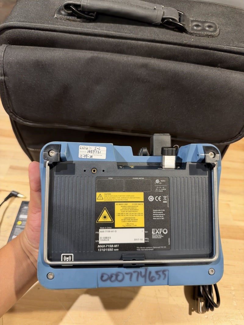EXFO MAX-715B MAX TESTER SM FIBER OTDR W/ PM & VFL MAX-715B-M1-EI MAX715B TESTED