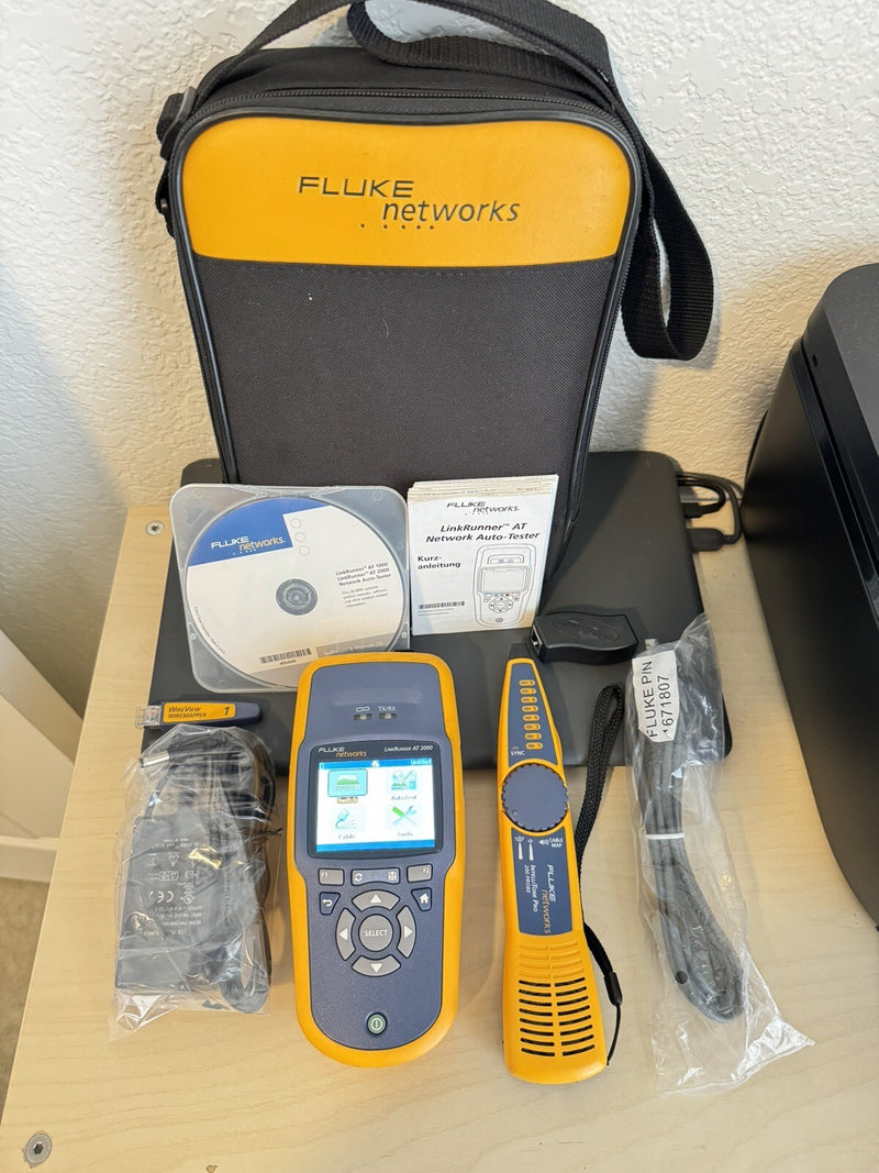 FLUKE NETWORKS LRAT-2000 LINKRUNNER AT-2000 AUTO TESTER W FLUKE INTELLITONEPROBE