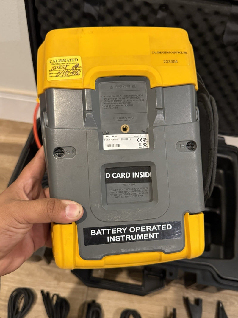 FLUKE 437 II POWER QUALITY & ENERGY ANALYZER WITH ACCESSORIES CALIBRATED 2026