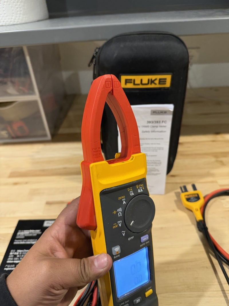FLUKE 393 FC CAT III 1500V TRMS CLAMP METER WITH IFLEX PROBE & LEADS TESTED