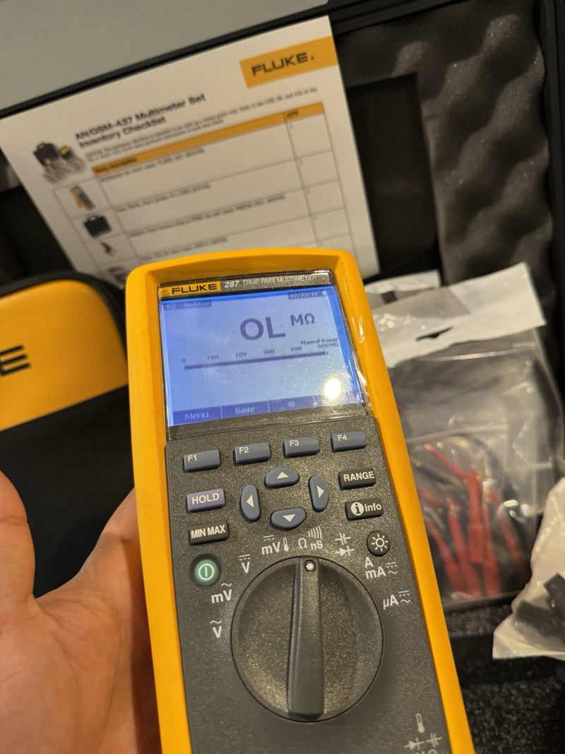 FLUKE 287 AN/GSM-437 DIGITAL MULTIMETER TESTER KIT TESTED