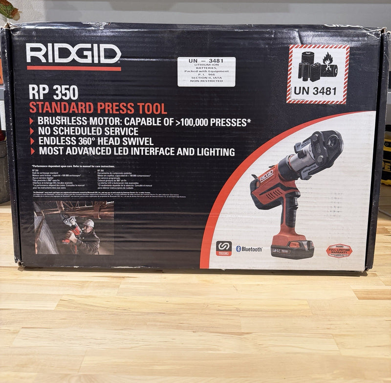 RIDGID RP 350 PRESS TOOL KIT 67053 1/2" TO 2" PROPRESS JAWS - NEW FACTORY SEALED
