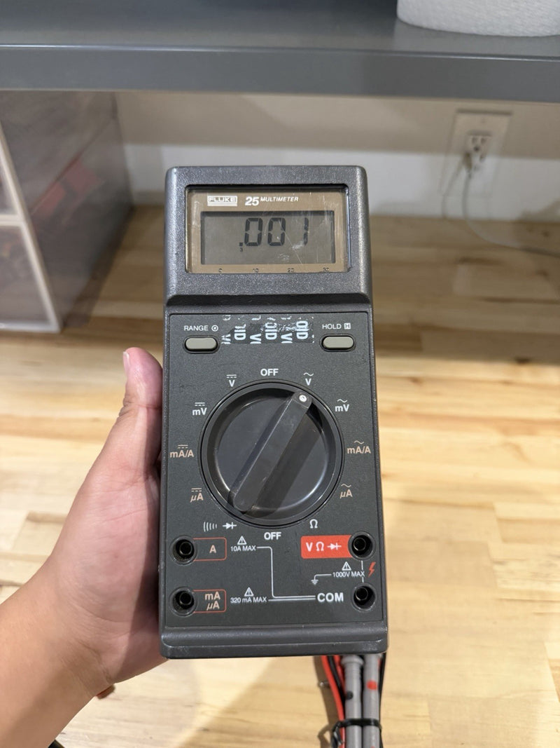 FLUKE 25 MULTIMETER WITH LEADS & CLIPS