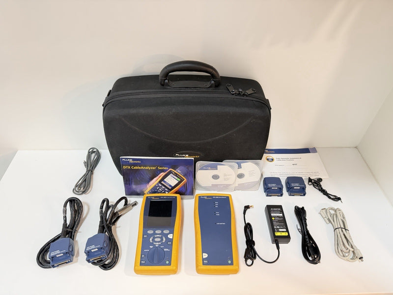 FLUKE NETWORKS DTX-1800 DTX CABLE ANALYZER KIT & PLA002 TESTED