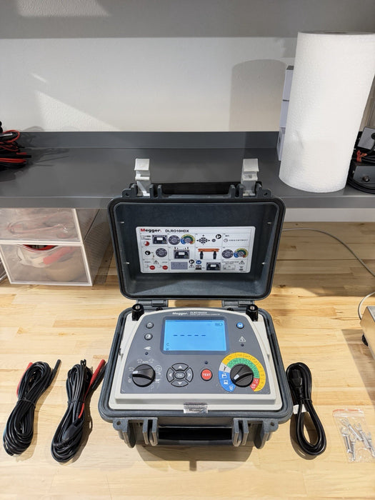 MEGGER DLRO10HDX 10A DIGITAL LOW RESISTANCE OHMMETER W/LEADS - SHIPS FAST