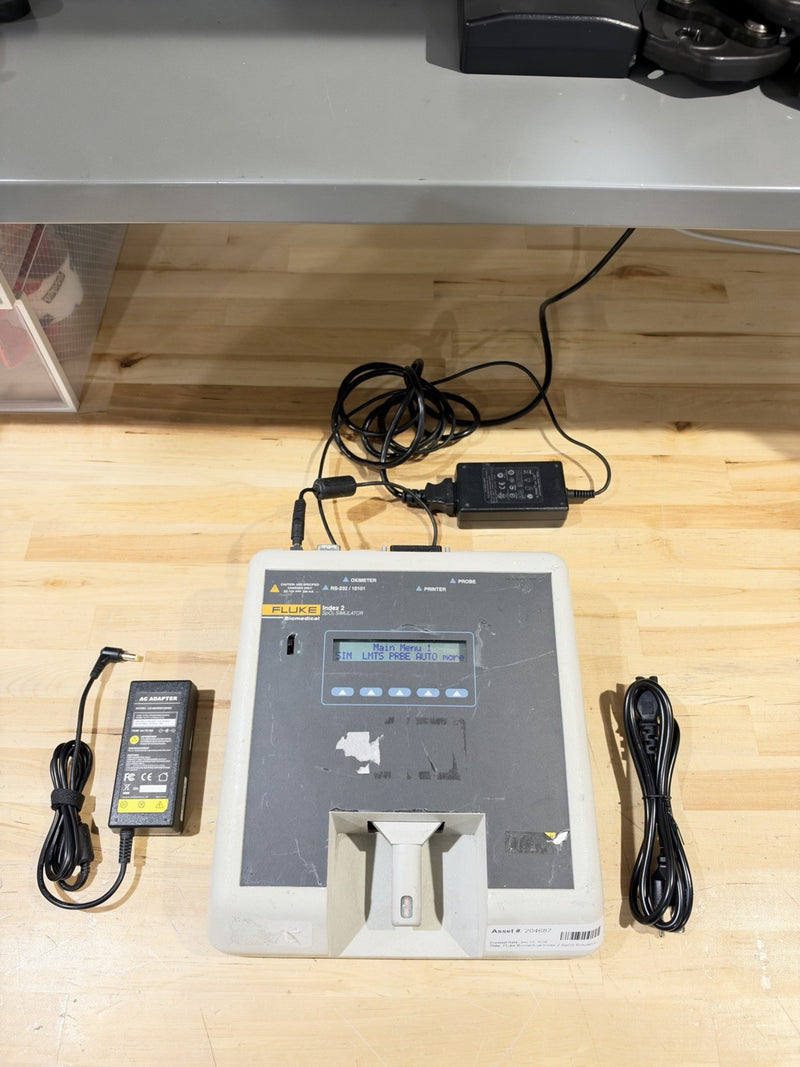 FLUKE INDEX 2 SPO2 SIMULATOR W/ ACCESSORIES (TESTED) SHIPS FREE