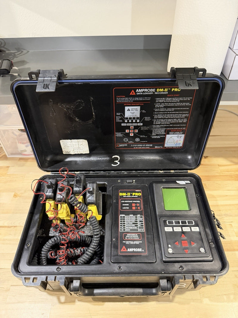 AMPROBE DM-II PRO DAT LOGGER RECORDER WITH ACCESSORIES